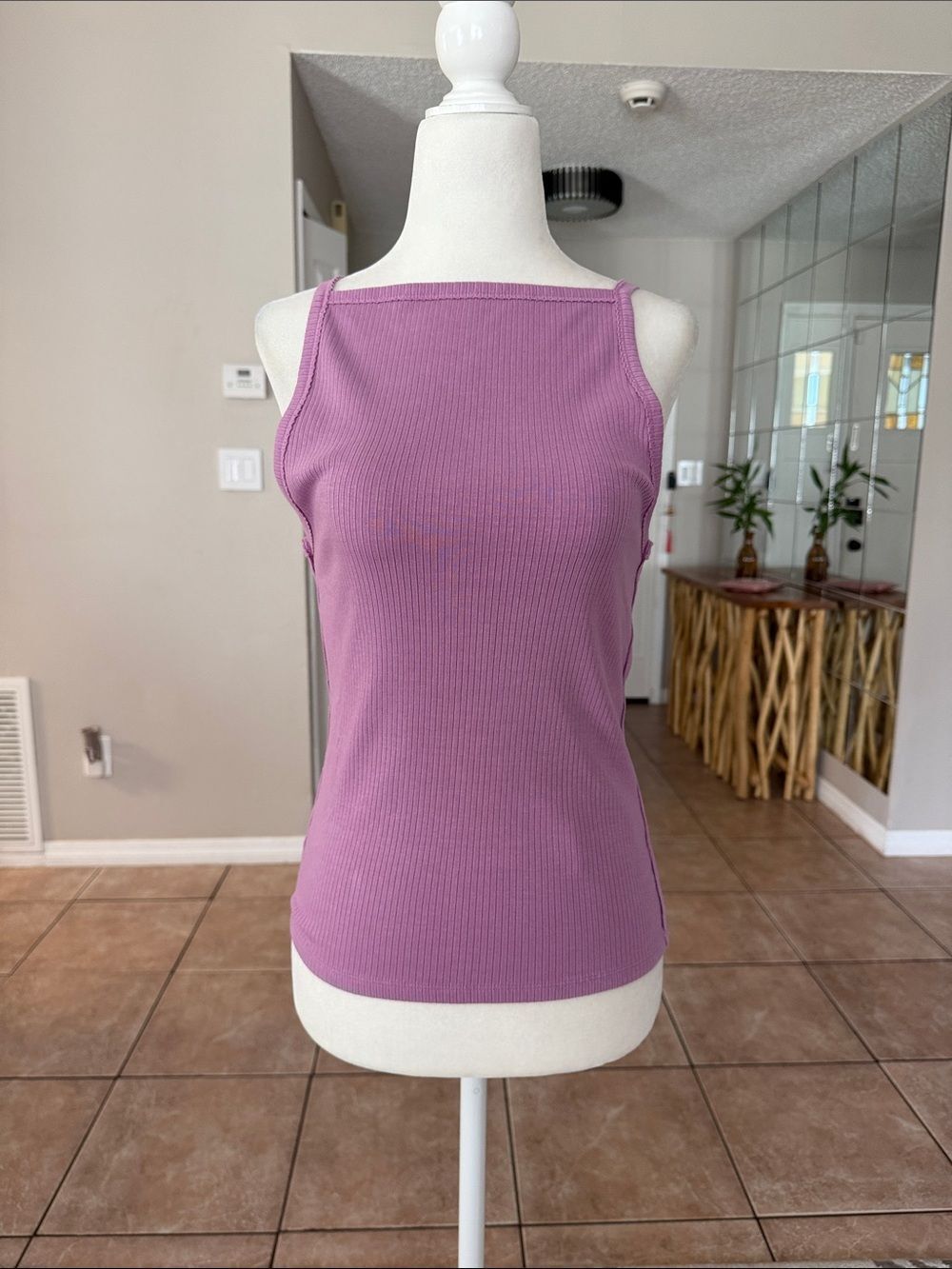 NWOT Free People MIA Ribbed Square-Neck Tank - Picture 5 of 9